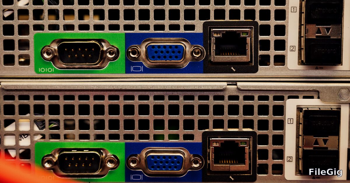 Rows of dark server racks in a data centre with blue and green status lights, representing replicated copies of media files across many storage nodes
