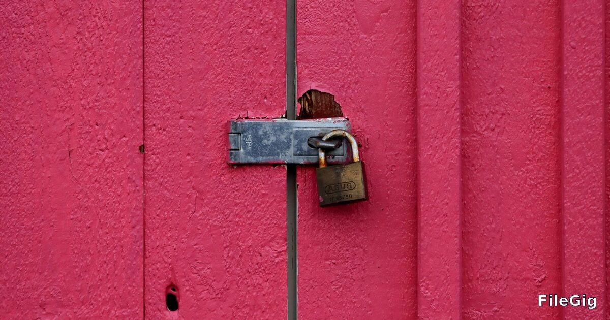 A glowing digital padlock over circuitry symbolising encrypted, access-controlled cloud storage